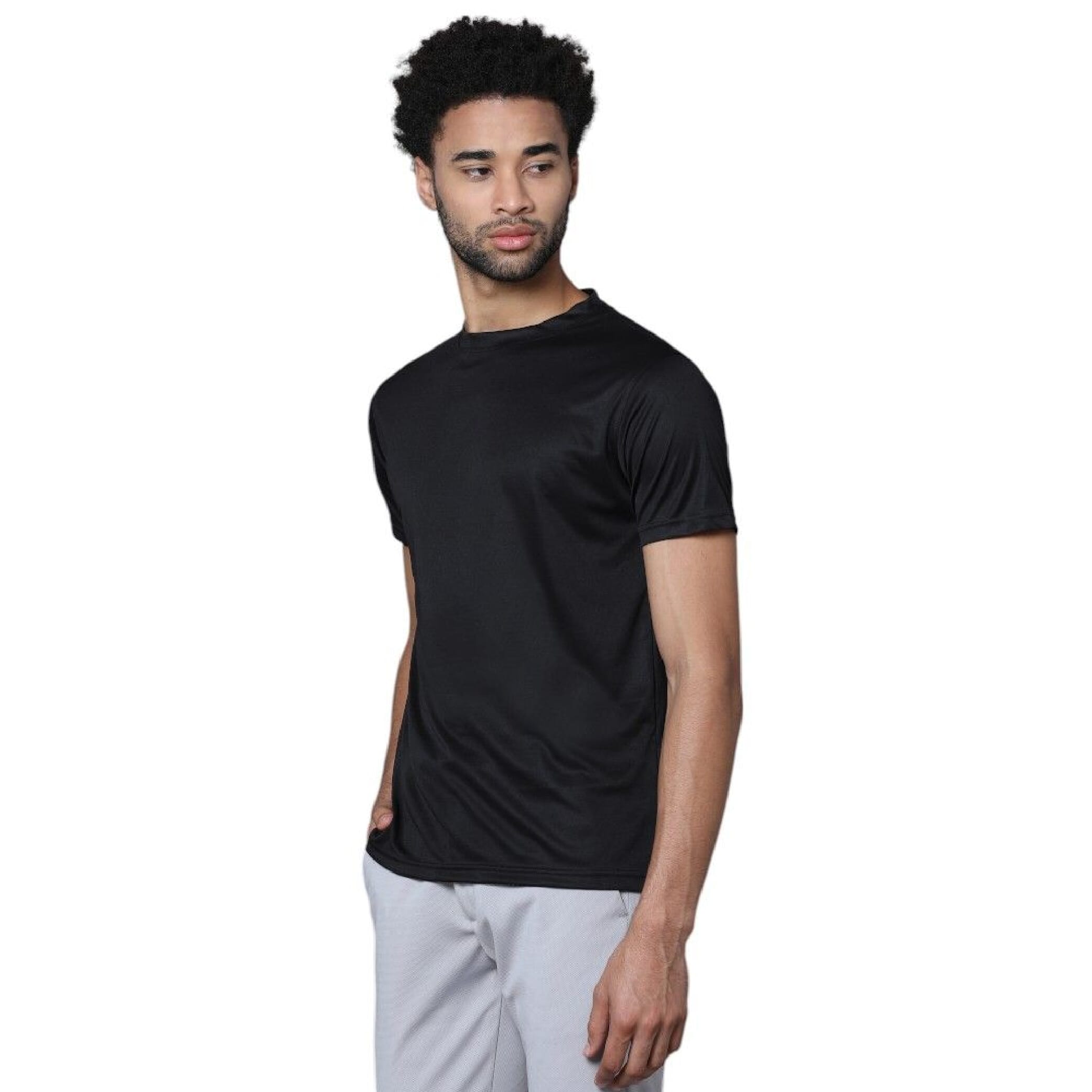 Greys&Blues Mobilitee Round Neck T-Shirt- Black